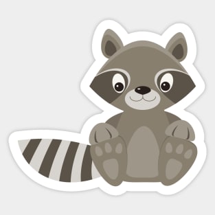 Raccoon cute baby animals Sticker